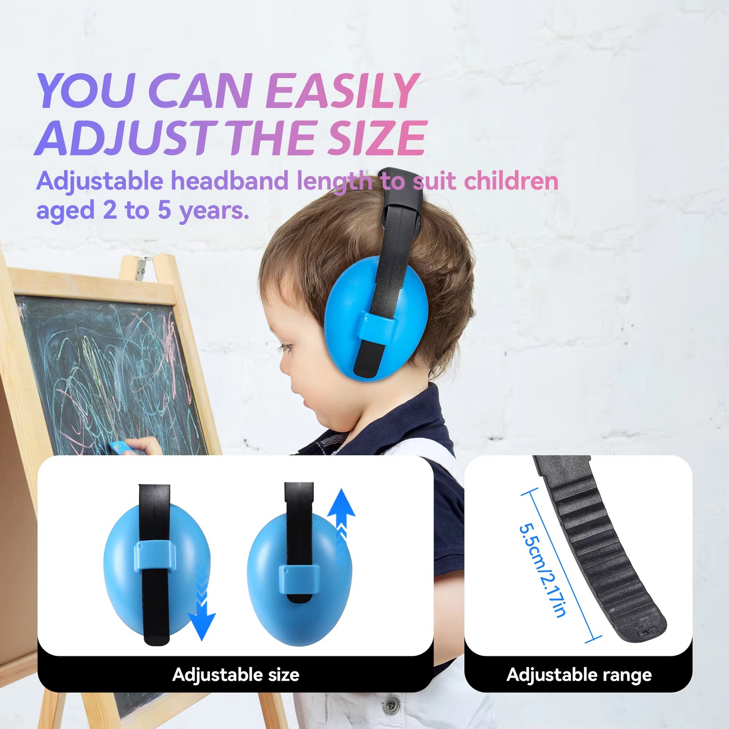 Children's Sound Blocking Ear Muffs for Bedtime and Study