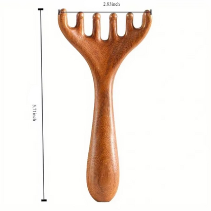 Wooden Massage Tool for Scalp Relaxation
