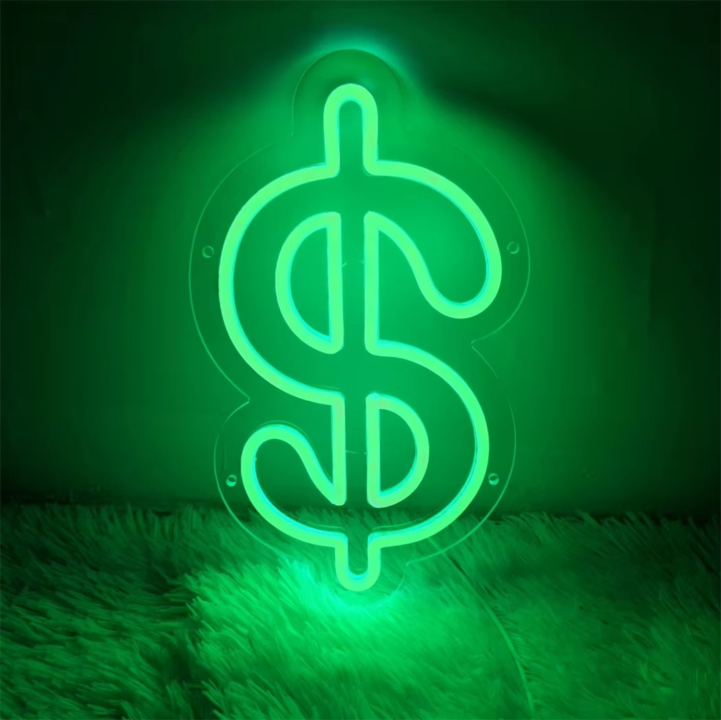 Colorful Cash LED Neon Sign Lamp - Hehif