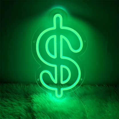 Colorful Cash LED Neon Sign Lamp - Hehif