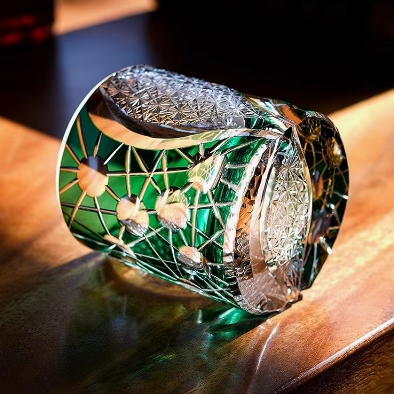 Luxury Cut Crystal Wine and Whiskey Glass