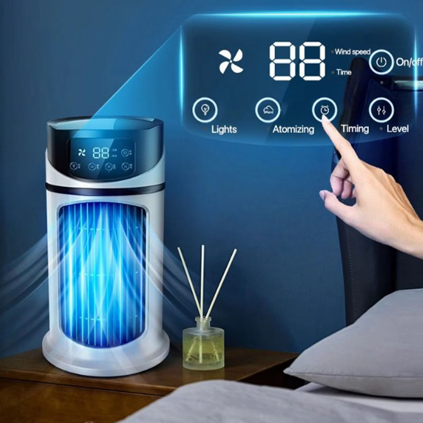 Compact USB Air Conditioner Fan with Filter