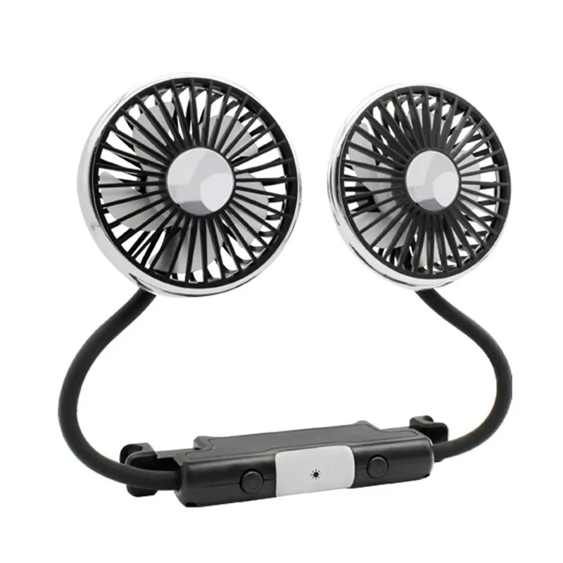 Cooling Car Vent Fan with LED Lights Adjustable - Hehif