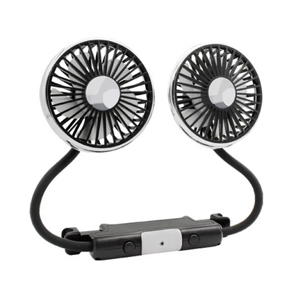 Cooling Car Vent Fan with LED Lights Adjustable - Hehif