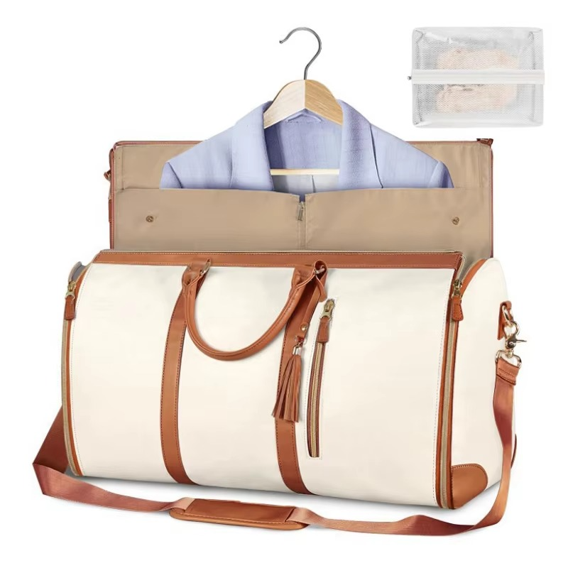 Spacious Folding Ladies Travel Duffel Bag with Suit Section