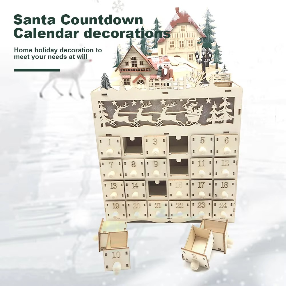 Fun Countdown LED Christmas Calendar with Lights