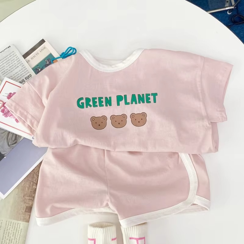 Soft Baby Summer Clothing Set, Breathable Top and Shorts