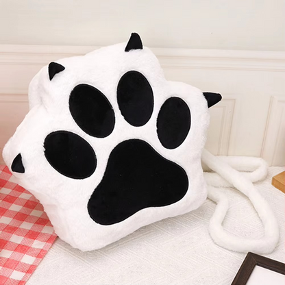 Cute Kitty Faux Fur Backpack Handbag for Women