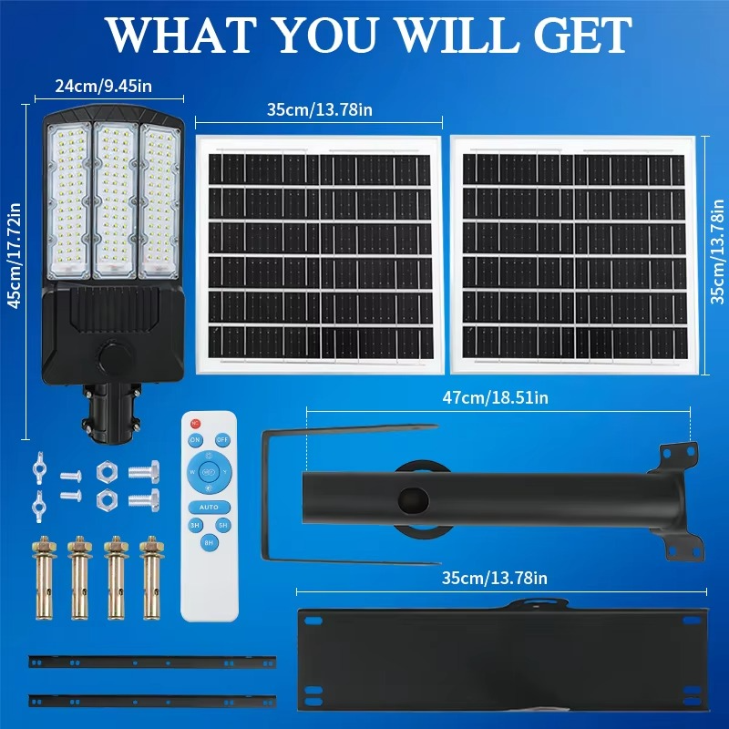 Bright Solar LED Floodlight with Motion Detector