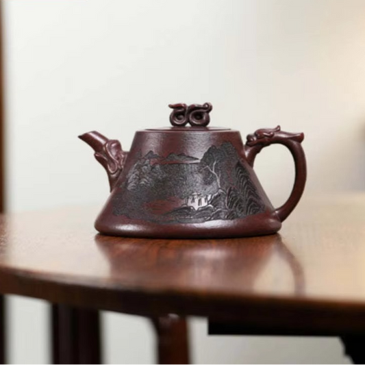 Authentic Chinese Clay Tea Pot 10.5oz Classic Design - Hehif