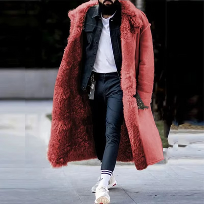 Warm Men's Faux Fur Parka Coat
