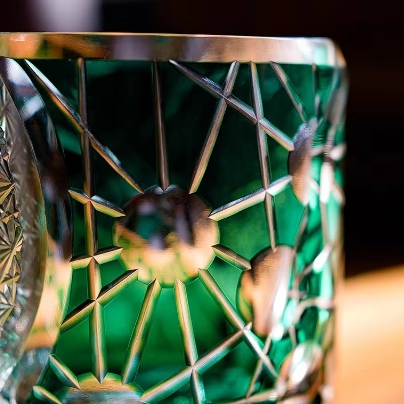 Luxury Cut Crystal Wine and Whiskey Glass