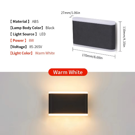 Flexible LED Sconce Light for Home and Garden