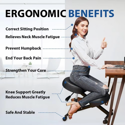 Comfortable Kneeling Office Chair - Adjustable Ergonomic Seat
