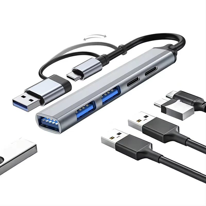 Compact USB C Adapter 5 in 1 with Fast Charging