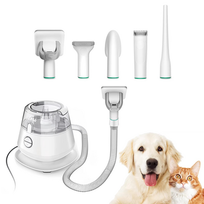 Quiet Pet Grooming Kit with Shedding Tools and Vacuum - Hehif