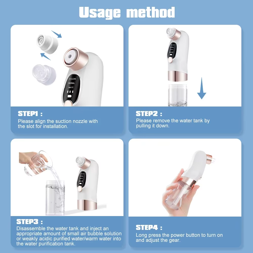 Portable Pore Cleanser with Rechargeable Suction Power