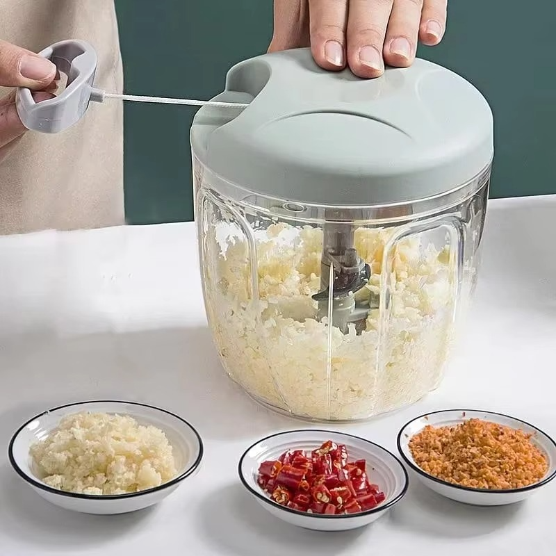 Manual Food Chopper for Garlic, Ginger, Meat & Veggies