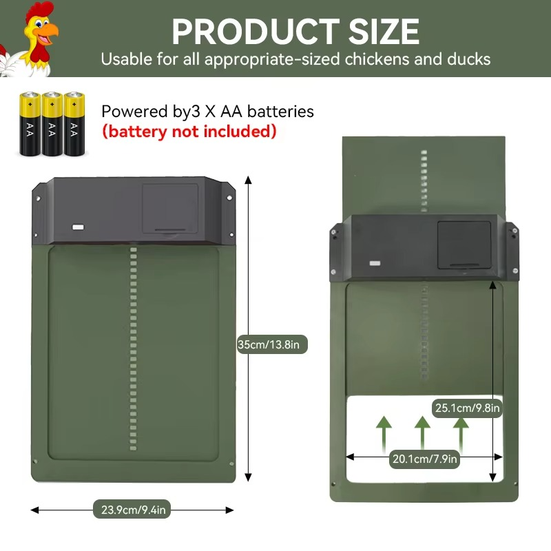 Easy Auto Chicken Coop Door Opener with Timer and Weatherproof