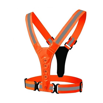 Visible Reflective Work Vest with Adjustable Fit and USB Lights
