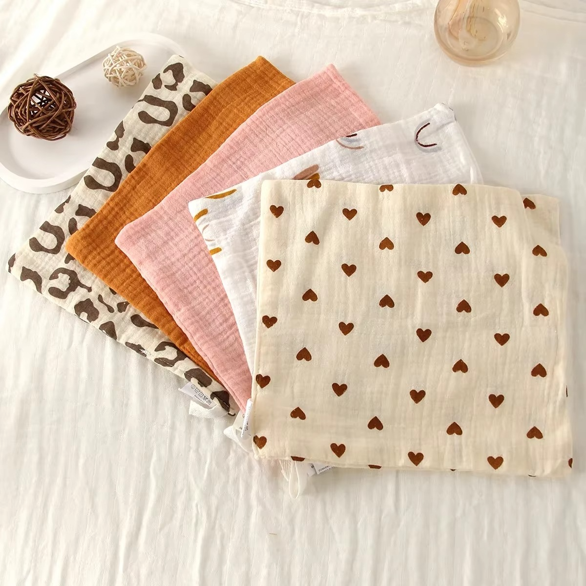 Gentle 6-Piece Organic Cotton Baby Towel Set
