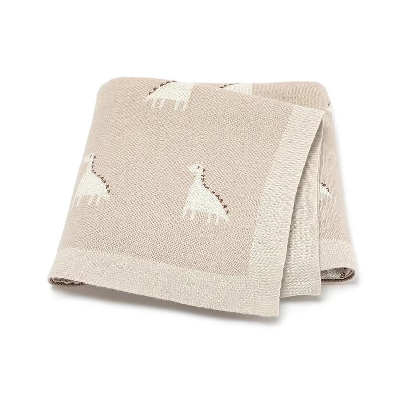 Cozy Baby Blanket with Dinosaur Print