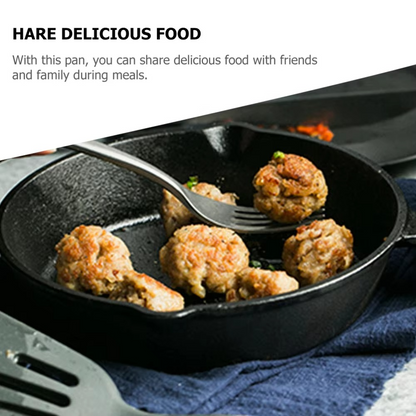 Compact Iron Skillet for Cooking Eggs and Meat
