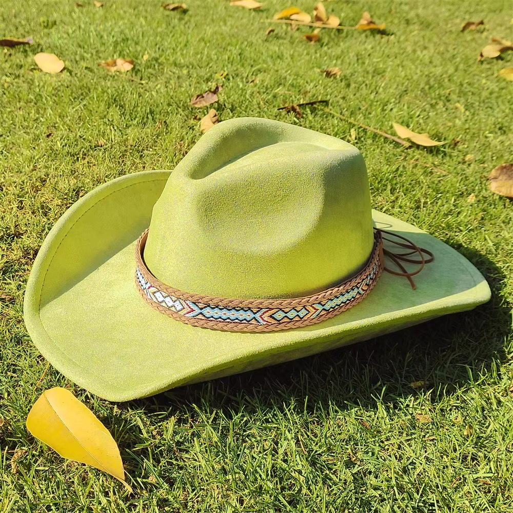Vintage Leather Cowboy Hat for Men and Women