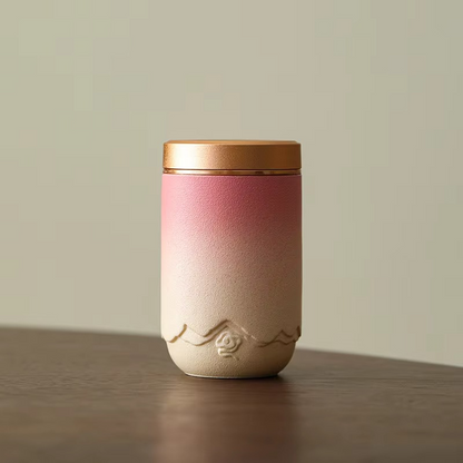 Small Ceramic Tea Canister with Tight Seal Lid