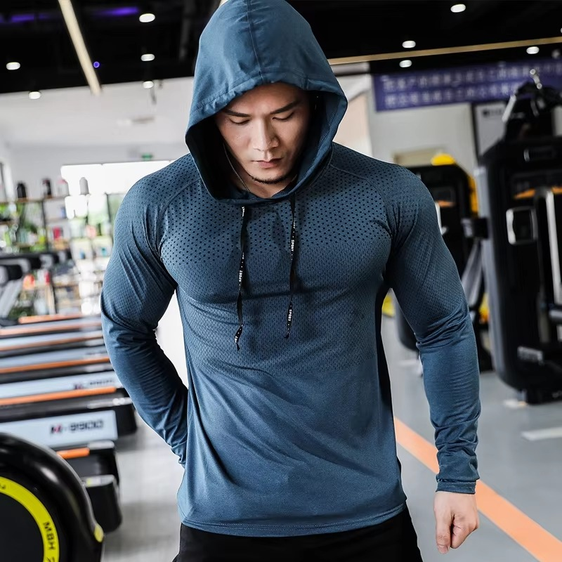 Men's Athletic Sportswear Hoodie and Pants Set for Gym