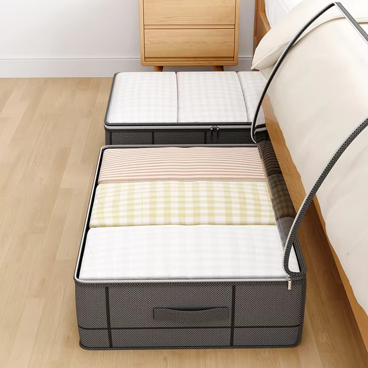 Sturdy Collapsible Underbed Storage Container with See Through Window