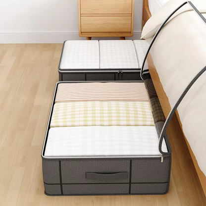 Sturdy Collapsible Underbed Storage Container with See Through Window