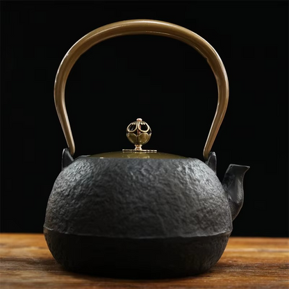 Vintage Style Cast Iron Tea Kettle for Stovetop Use