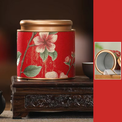 Decorative Floral Tea Storage Container