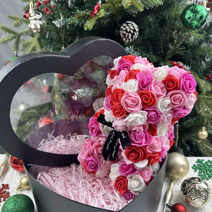 Lovely Rose Teddy Bear Figure in Gift Box