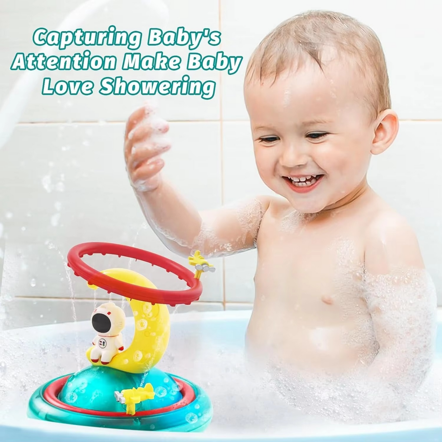 Fun Space Shower Toy with Music and Flashing Lights