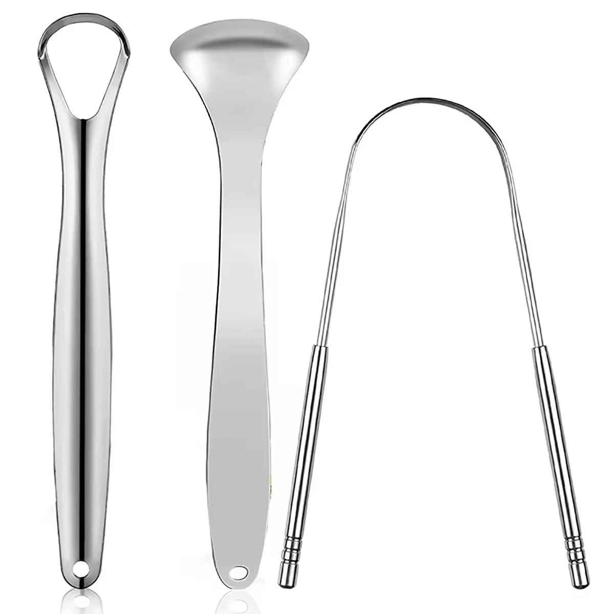 Metal Tongue Scraper for Fresh Breath - Hehif