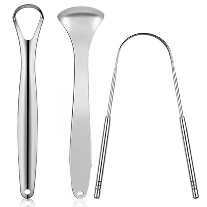 Metal Tongue Scraper for Fresh Breath - Hehif