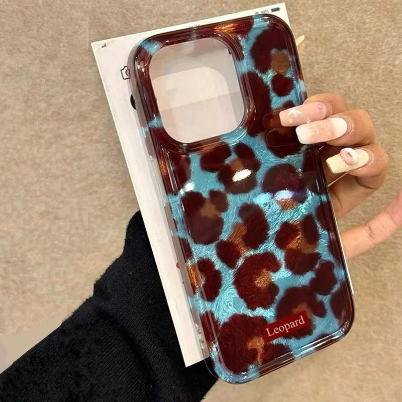 Fashionable Pink Green Animal Print Phone Cover