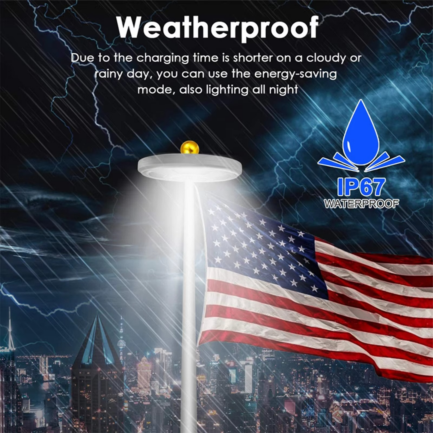 Bright Energy-Efficient Outdoor Flag Light