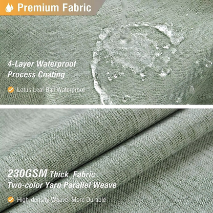 Premium Water Resistant Bathroom Curtain with Metal Rings