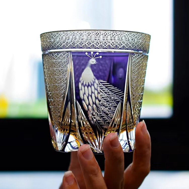 Premium Crystal Engraved Whiskey Glass