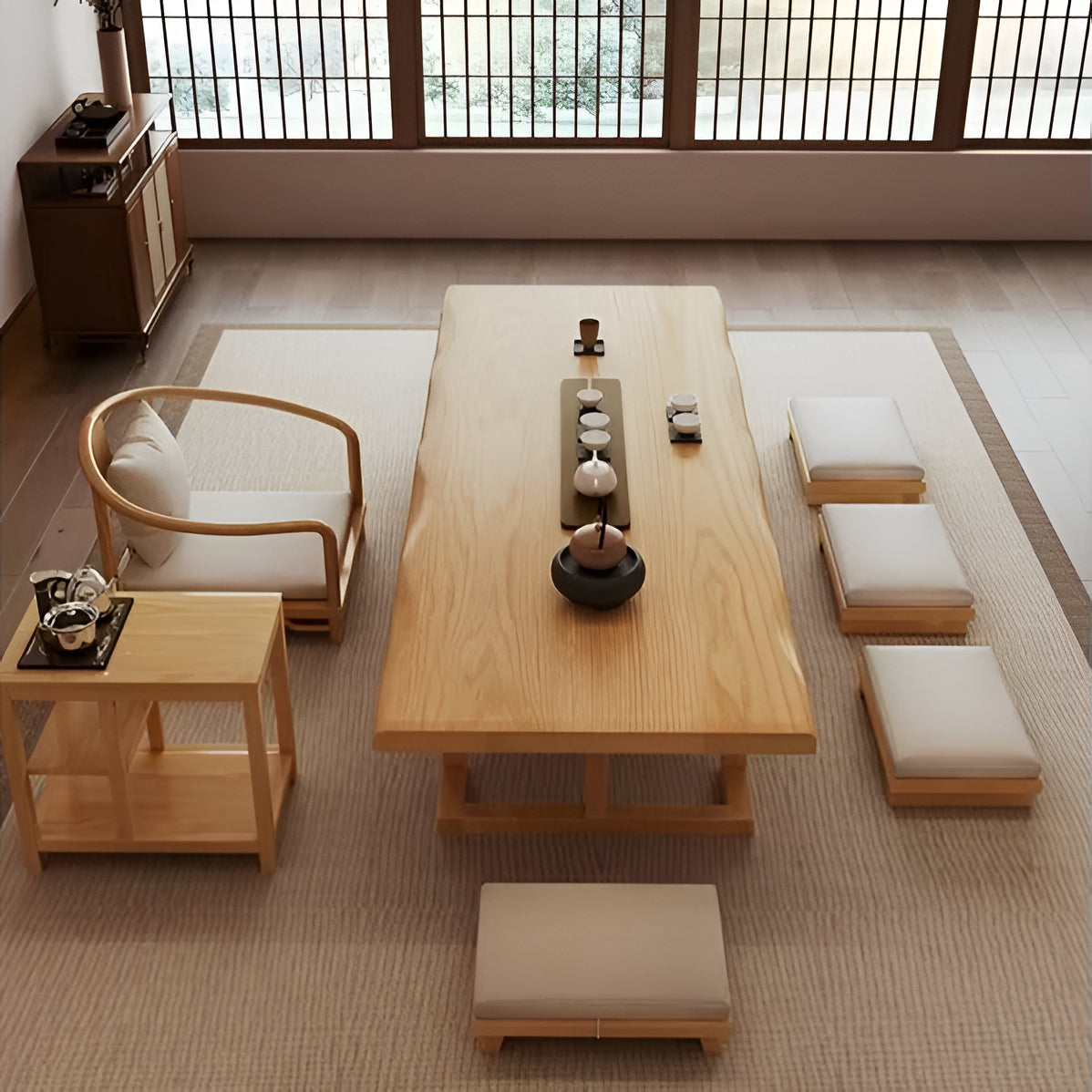 Rustic Wooden Coffee Table for Living Room Decor