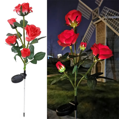 Outdoor Solar LED Rose Yard Lights