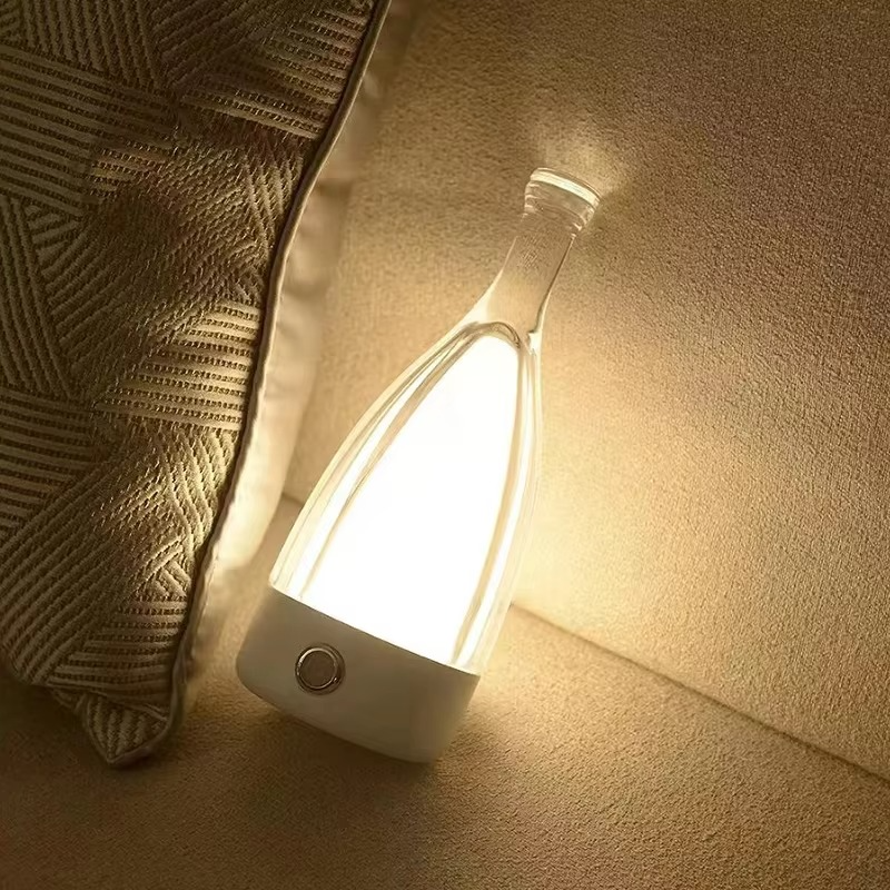 Wireless Wine Bottle Table Lamp with Bluetooth Speaker
