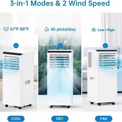 Compact 8000 BTU AC Unit with Remote Control