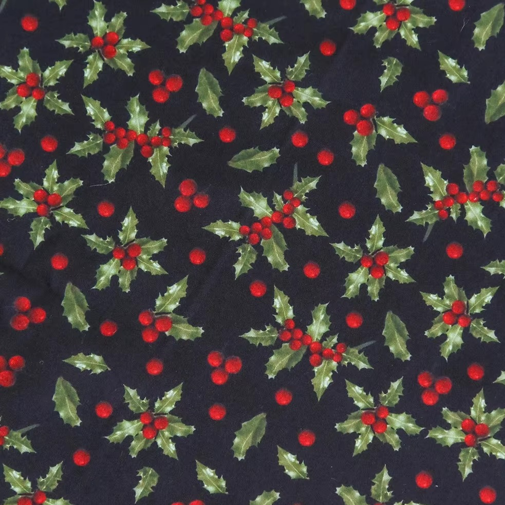 Festive Winter Bird Printed Quilting Fabric