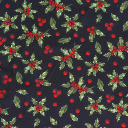 Festive Winter Bird Printed Quilting Fabric