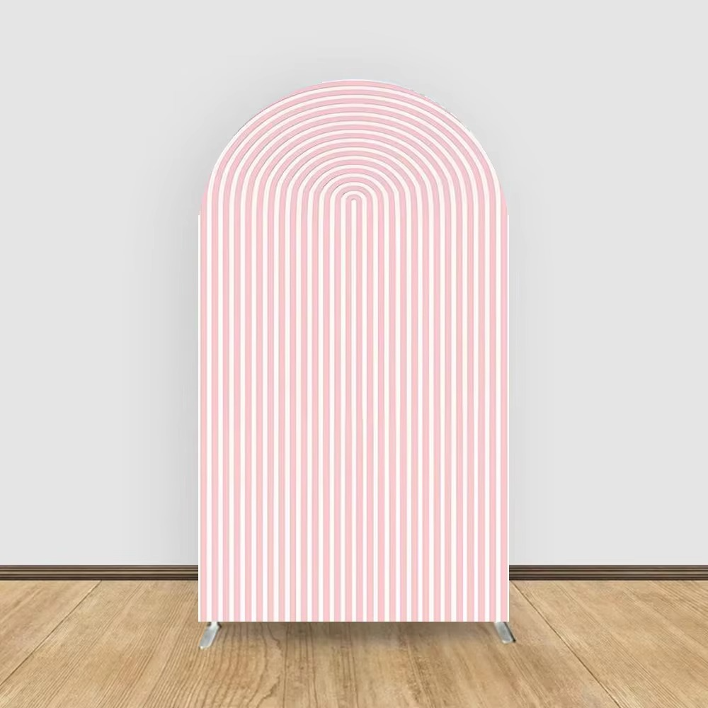 Colorful Stripe Photo Booth Backdrop Curtain