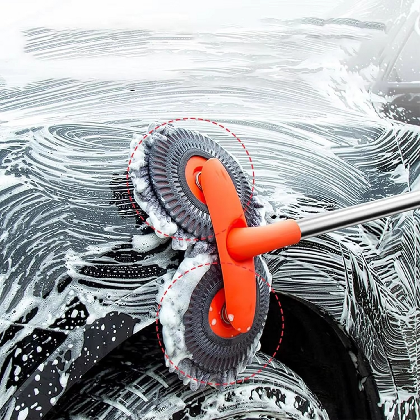 Soft Microfiber Auto Cleaning Mop with Extendable Handle
